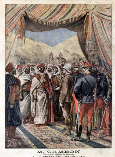 Jules Cambon Governor General of Algeria at the Moroccan Frontier, Illustration from 